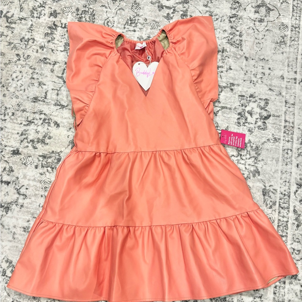 Buddy Love Ronnie Ruffle Sleeve Short Dress - Coral
